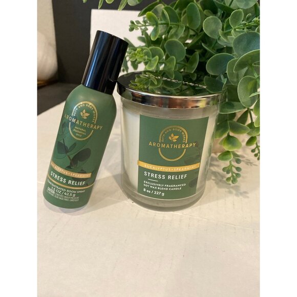Bath & Body Works Other - Bath & Body Works Aromatherapy “Eucalyptus & Spearmint” Room Spray & Candle